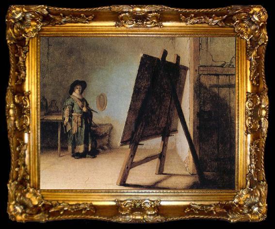 framed  REMBRANDT Harmenszoon van Rijn The Artist in his Studio, ta009-2